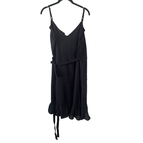 NWT ASOS Curve Strappy Ruffle Mini Dress Wrap Dress Adjustable LBD Dainty Plus - Picture 5 of 10
